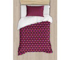 Card Suit Chess Board Duvet Cover Set