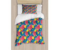 Valentine's Rose Blossoms Duvet Cover Set