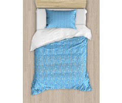 Puffy Blue Cumulus Clouds Duvet Cover Set