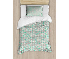 Boho Vintage Zigzags Duvet Cover Set