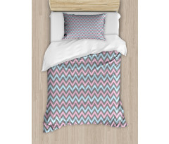 Pastel Sharp Zigzags Duvet Cover Set