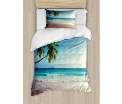 Scenic Island View Trees Duvet Cover Set