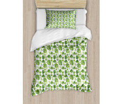 Monstera and Fern Foliage Duvet Cover Set