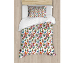 Retro Swallowtail Wings Duvet Cover Set