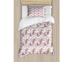 Retro Nature in Pastel Tones Duvet Cover Set