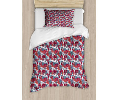 Tropical Hawaii Pomegranate Duvet Cover Set