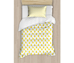 Graphic Pear Fruit Motifs Duvet Cover Set