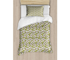 Blossoming Petals Botanical Duvet Cover Set