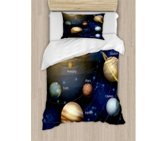 Solar System Planets Duvet Cover Set