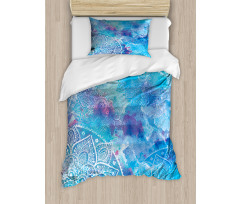 Watercolor Floral Asian Duvet Cover Set