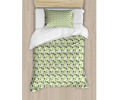 Greenery Foliage Details Duvet Cover Set