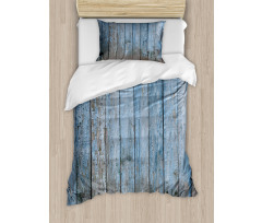 Grungy Painted Wooden Fence Duvet Cover Set