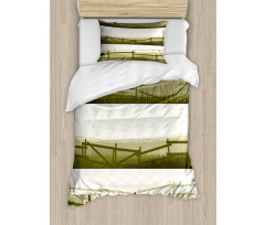 Farm Fields Scarecrow Grass Duvet Cover Set