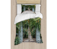 Wrought Floral Garden Gate Duvet Cover Set