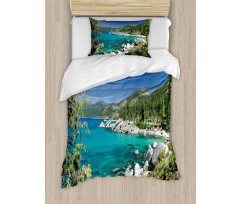 Lake Tahoe Shore View Duvet Cover Set