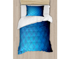 Vibrant Geometric Ombre Square Duvet Cover Set