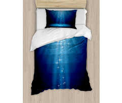 Star Night Vibrant Blue Tones Duvet Cover Set