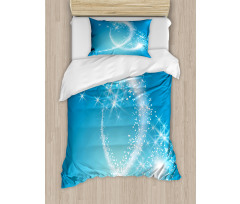 Swirling Stars with Tail Art Duvet Cover Set