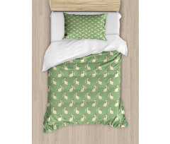 Childish Theme Hare Long Ear Duvet Cover Set