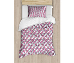 Girly Notebook Pen Marker Duvet Cover Set