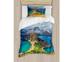 Galapagos Volcanic Scenery Duvet Cover Set