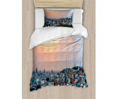 Guayaquil City at Sunset Duvet Cover Set