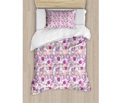 Watercolor Peonies Art Duvet Cover Set