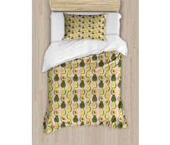 Halved Tropic Fruit Pattern Duvet Cover Set