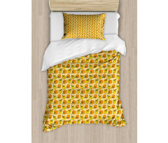 Peppers and Slices Pattern Duvet Cover Set