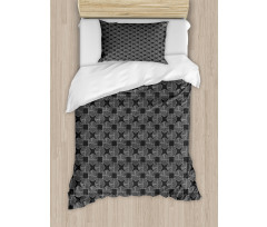 Modernistic Hatched Shapes Duvet Cover Set