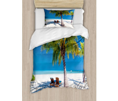 Island Palms Sunbeds Duvet Cover Set