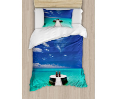 Lagoon Honeymoon Sea Duvet Cover Set