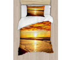 Beach Sunset Coast Duvet Cover Set