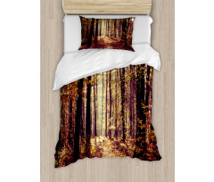 Misty Weather Forest Duvet Cover Set