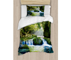 Foliage Misty Mountains Duvet Cover Set