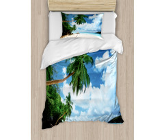 Beach on Mahe Island Duvet Cover Set