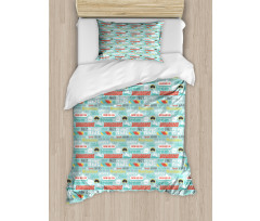 Cold Seasonal Concept Words Duvet Cover Set