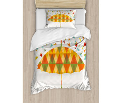 Triangles Umbrella Duvet Cover Set