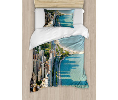 Aerial Vista Chicago City Duvet Cover Set