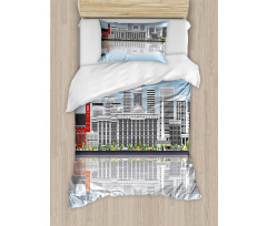 Modern Springfield Skyline Duvet Cover Set