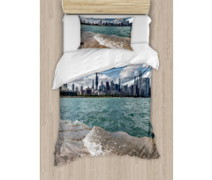 Chicago Skyline and Lake Duvet Cover Set