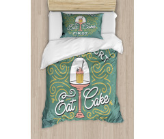 Life is Short Eat Cake First Duvet Cover Set