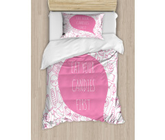 Eat Your Candies First Duvet Cover Set