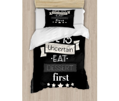 Life is Uncertain Food Themed Duvet Cover Set