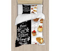 Eat Dessert First Patisserie Duvet Cover Set