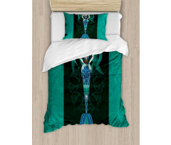 Hand Drawn Mermaid Duvet Cover Set