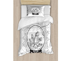 Crystal Ball with Gems Sketch Duvet Cover Set