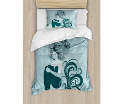 Sleeping Mermaid Duvet Cover Set