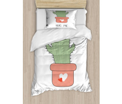 Funny Cactus Shape as Cat Duvet Cover Set