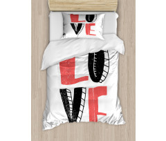 Love Typography Duvet Cover Set